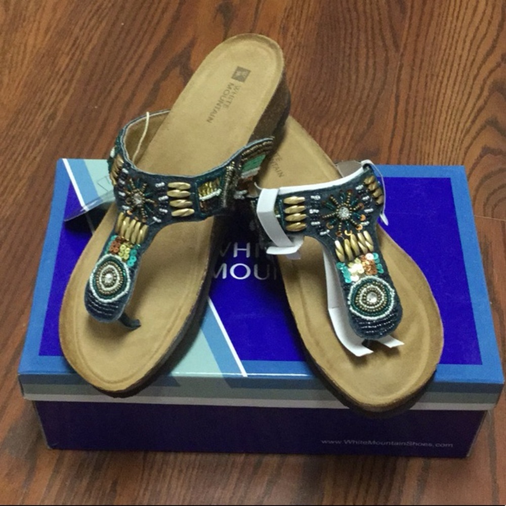 White Mountain Beaded Sandal